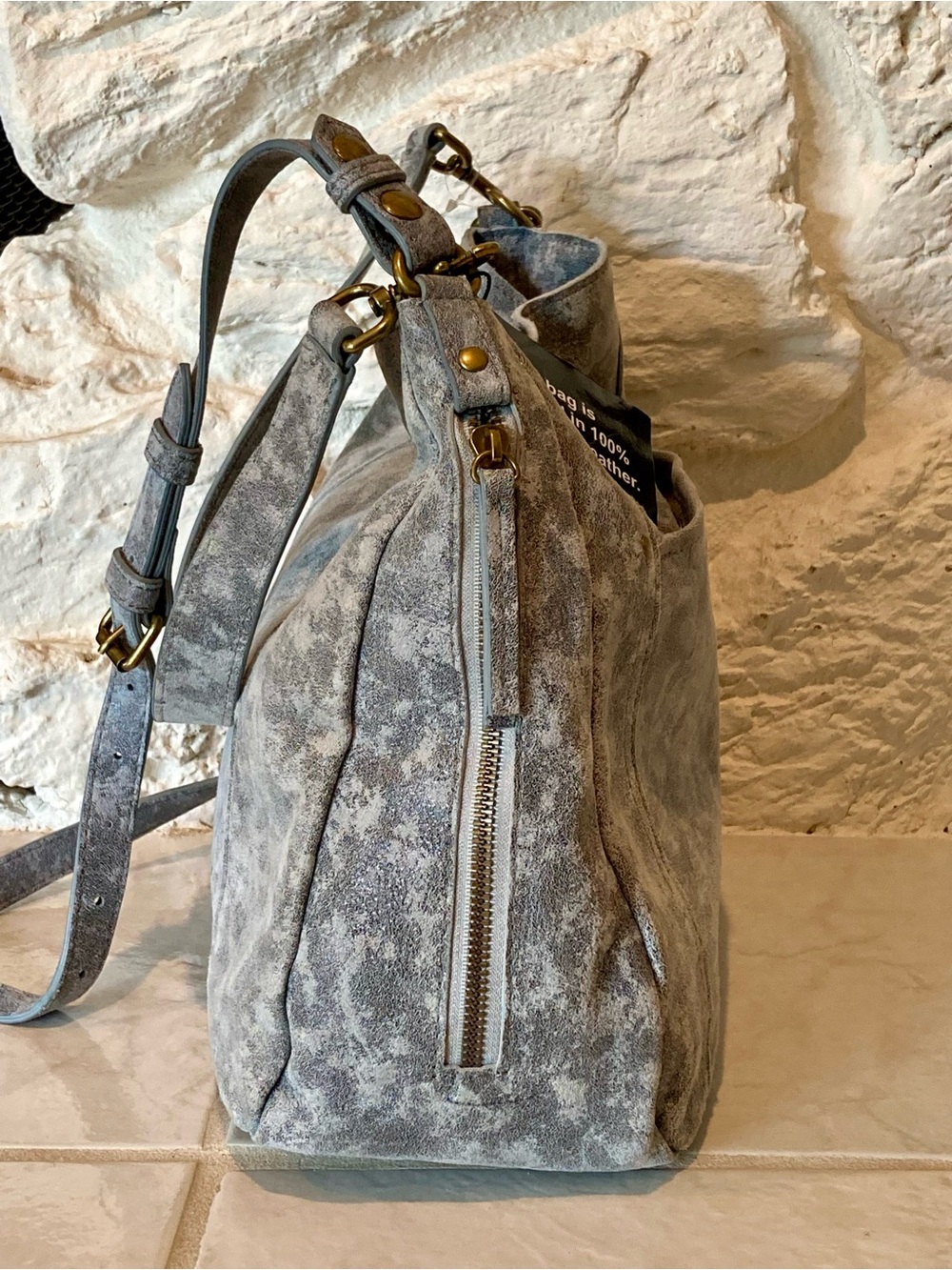 NWT American Leather Company Austin convertible crossbody/shoulder bag - Picture 5 of 14